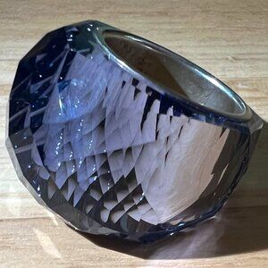 Brand New and Never Worn Authentic Swarovski Large Tanzanite Nirvana Ring sz58